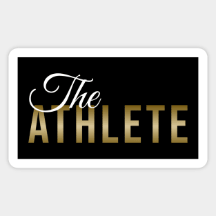 The ATHLETE (DARK BG) | Minimal Text Aesthetic Streetwear Unisex Design for Fitness/Athletes | Shirt, Hoodie, Coffee Mug, Mug, Apparel, Sticker, Gift, Pins, Totes, Magnets, Pillows Sticker